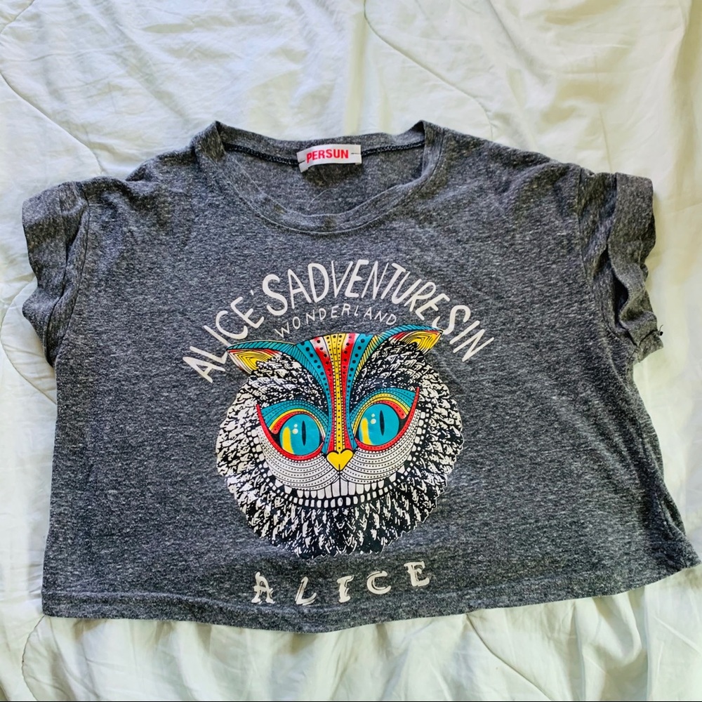 Alice’s adventures in wonderland crop-top